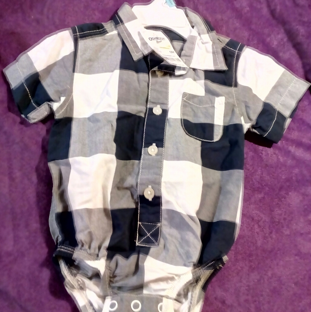 OshGosh Color Block Onesie Sz 6 months